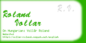 roland vollar business card