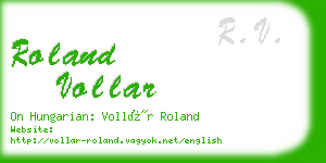 roland vollar business card